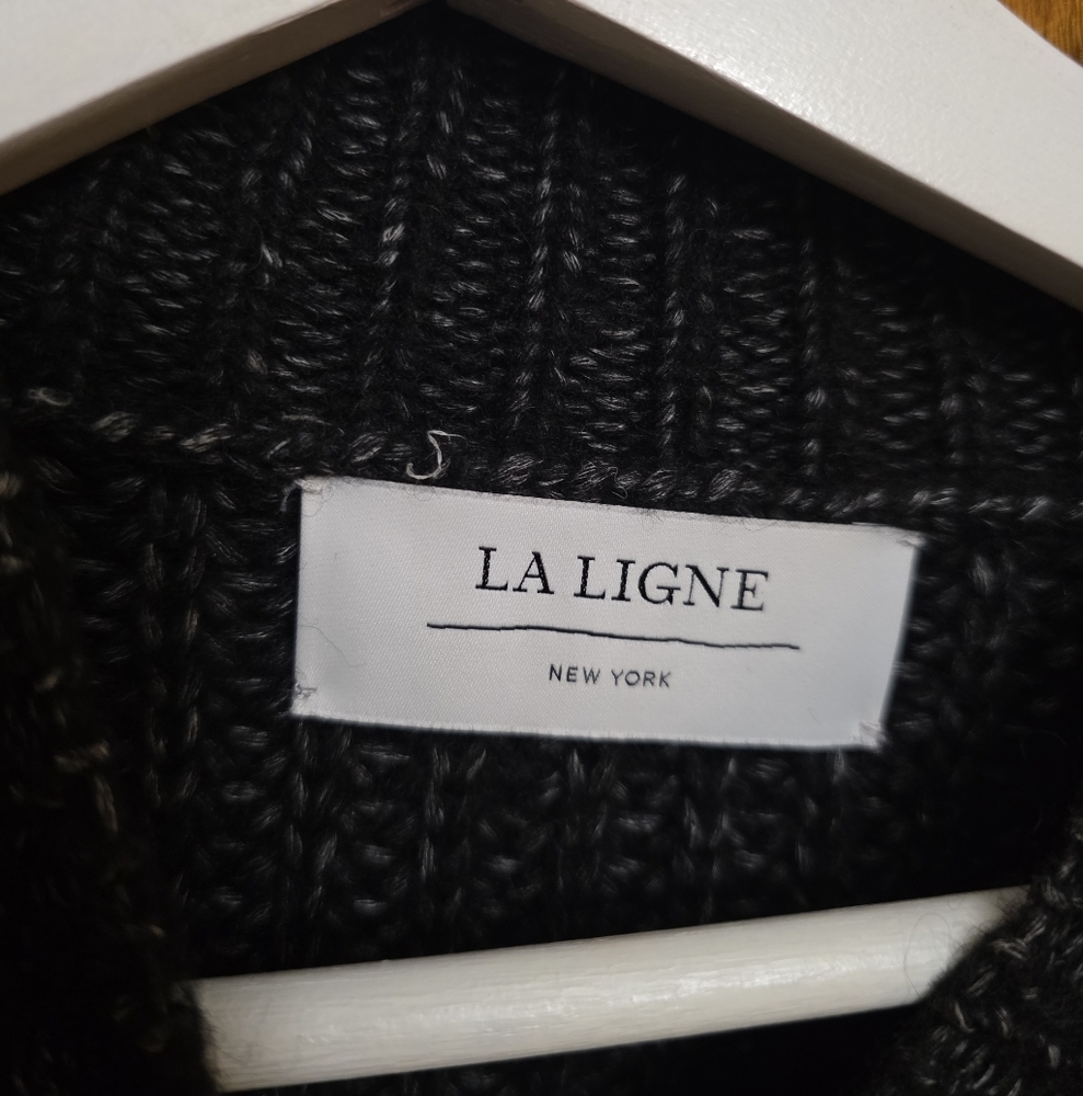 NWOT La Ligne Colorblock Balloon Sleeve Crop Sweater Size XS - Picture 5 of 8